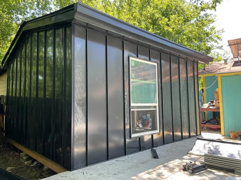 Black standing seam metal wall panels for Metal Roof Installation in Little Egg Harbor